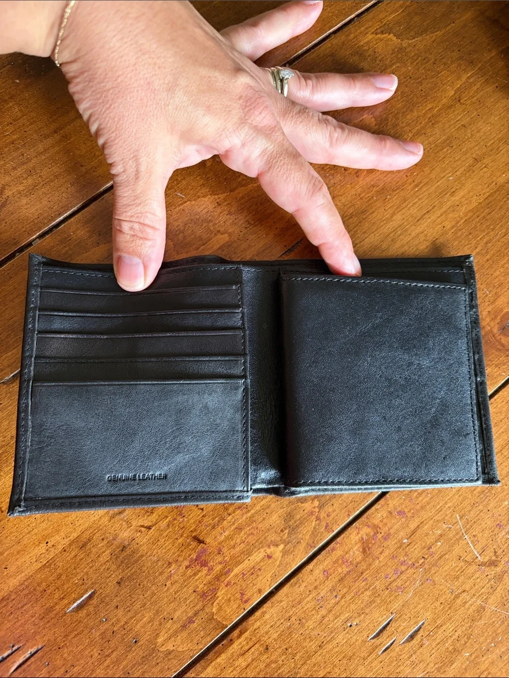 NWT $70 Leather wallet Wilson’s Leather Black in original packaging NEW